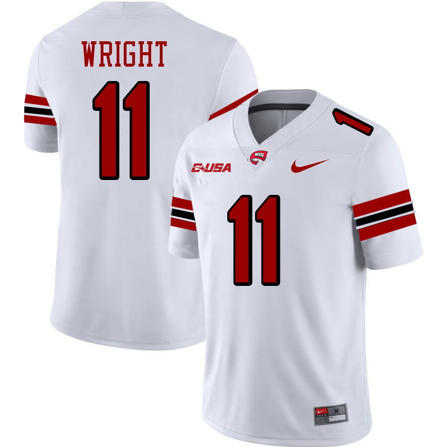 La'Vell Wright WKU Jersey, Western Kentucky Hilltoppers #11 La'Vell Wright Jersey Youth-White